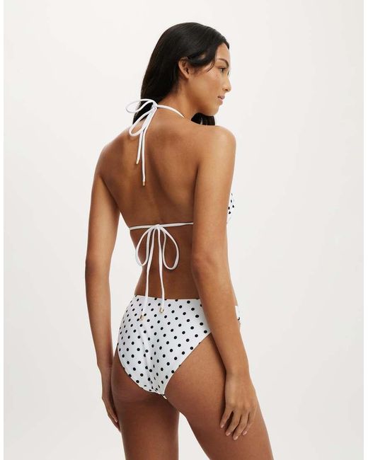 Cotton On White String Triangle Bikini Top