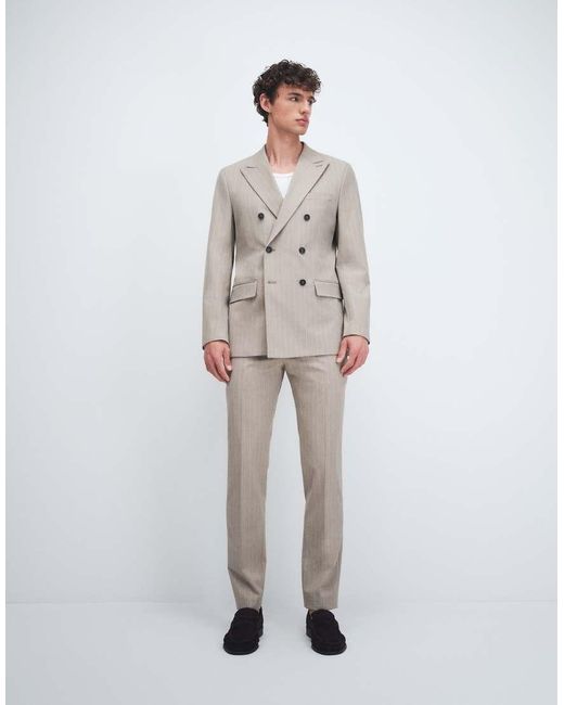 SELECTED Gray Slim Fit Blazer for men
