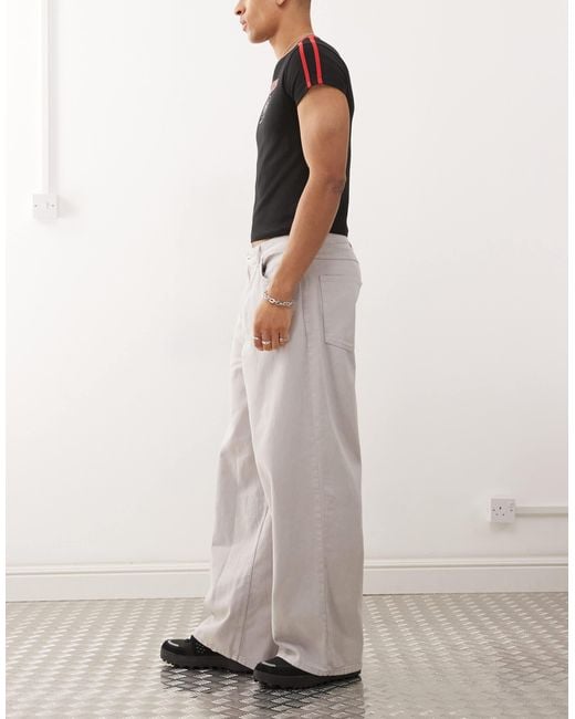 Collusion Gray Antifit Jeans for men