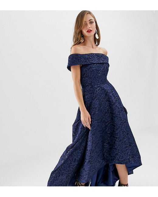 womens dresses blue off the shoulder high low dress