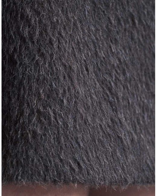 ARKET Gray Wool Hairy Mini Skirt