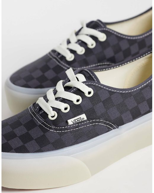 Vans Blue Authentic Stackform Checkerboard Trainers