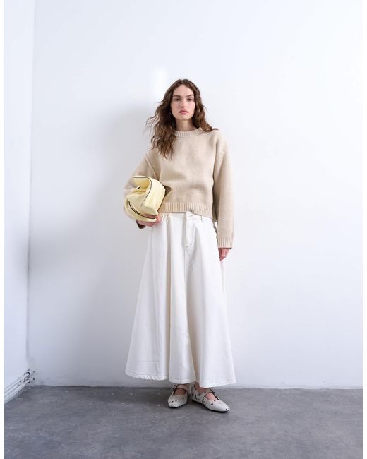 TOPSHOP Natural – kastiger strickpullover