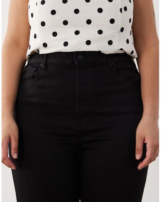ASOS Black Asos Design Curve Power Stretch Sculpt Flare Jeans