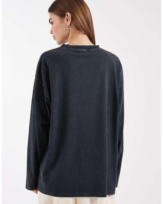 ASOS Blue Long Sleeve T-shirt With Amour Magazine Graphic