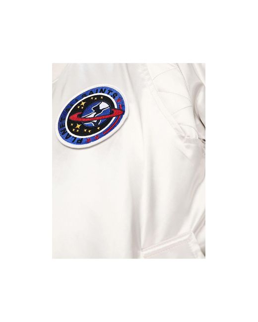 Echo - giacca bomber color metallizzato con chiusura con zip di AllSaints in White