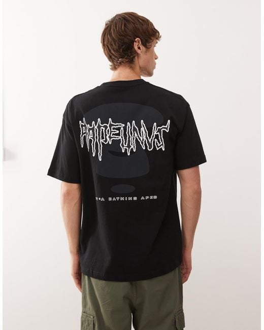 Aape By A Bathing Ape Black Aape By A Bathing Ape Boxy Fit T-shirt for men