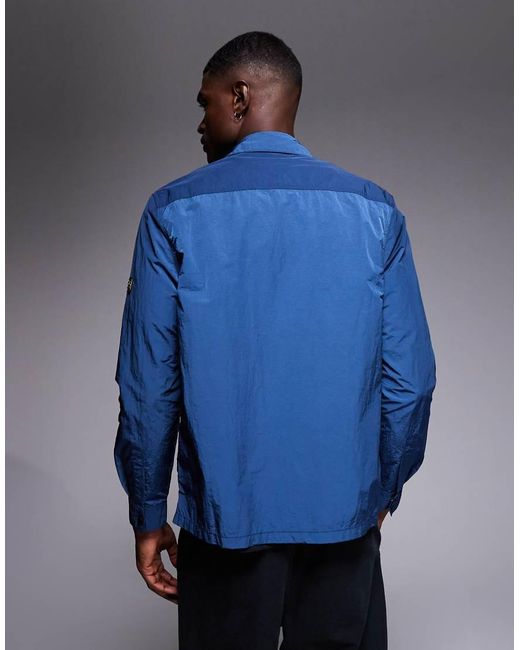 Barbour Blue Inline Overshirt for men