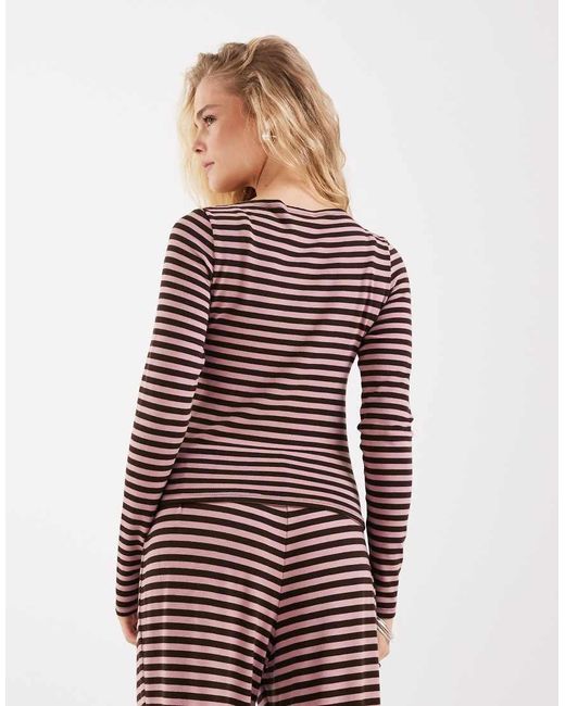JJXX Red Striped Co-Ord Cardigan