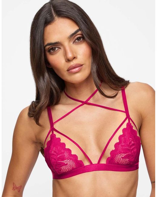 Ann Summers Red Desirable Crotchless Set