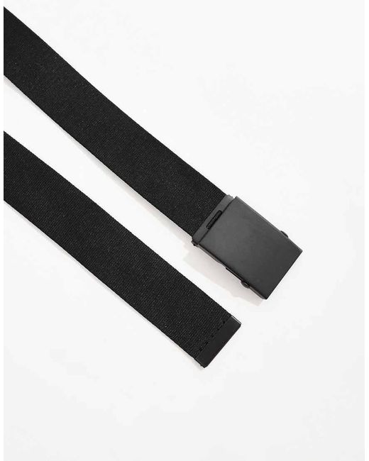ASOS Blue Webbing Belt With Matte Buckle for men