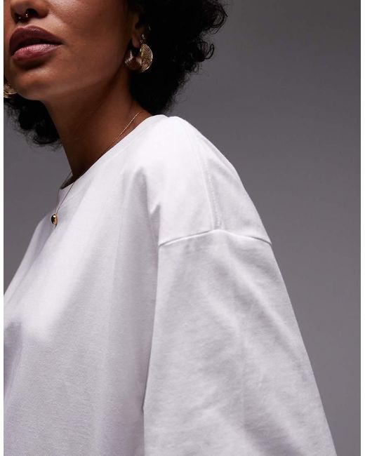 Camiseta Blanca De Corte Cuadrado Extragrande De & Other Stories de color Gray