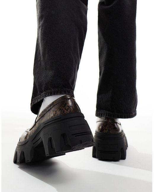 ASOS Black Chunky Loafers for men