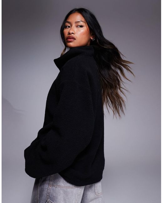 ASOS Blue Asos – weekend collective curve – oversize-sweatshirt aus teddyfell