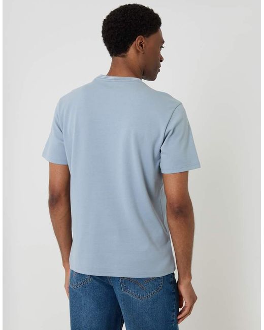 Threadbare Blue Cotton Crew Neck Script T-Shirt for men
