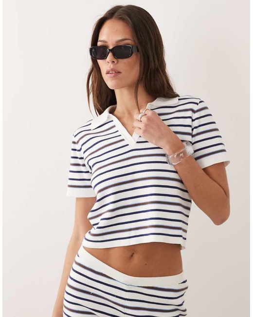Rhythm Blue Romy Knit Short Sleeved Top Co-ord