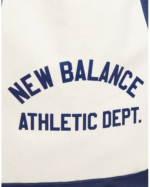Tote bag en toile - bleu marine New Balance en coloris Blue