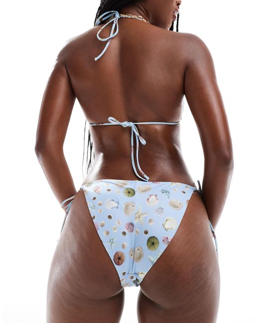 Monki Brown – seitlich gebundene mix-and-match-bikinihose