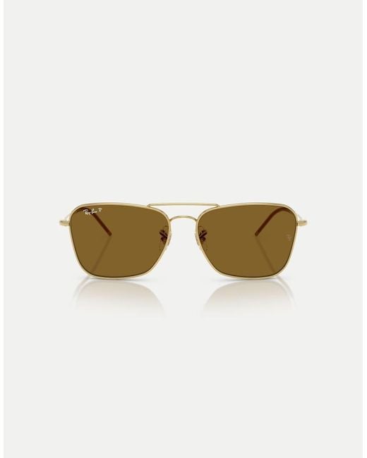 Gafas De Sol Cuadradas Con Lentes Marrones Polarizadas Caravan De Ray-Ban de color Natural