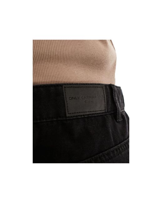 Vega - pantaloncini di jeans con risvolto neri di ONLY in Black