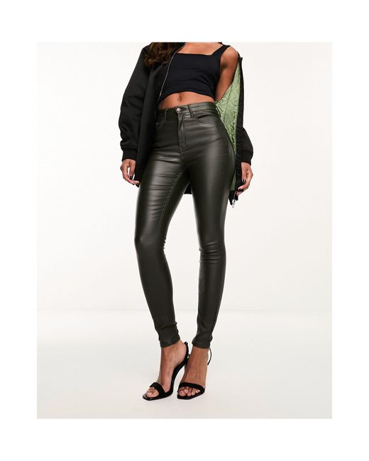 ASOS Coated Skinny Jean in Black | Lyst