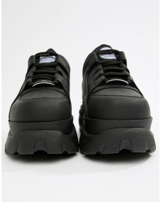 buffalo classic chunky sole trainers in black