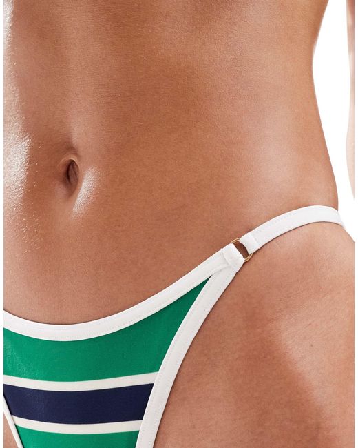 ASOS Blue Gigi Tanga Bikini Bottom