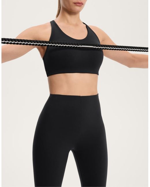 Oysho Black Compressive Core Control Ankle-length leggings