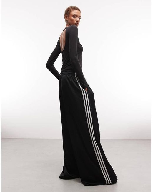 Weekday Black Open Back Long Sleeve Top