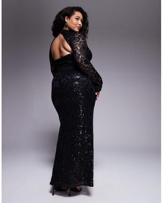 asos long sleeve party dress ASOS Design Curve pleated bodice plunge neck midi dress in navy