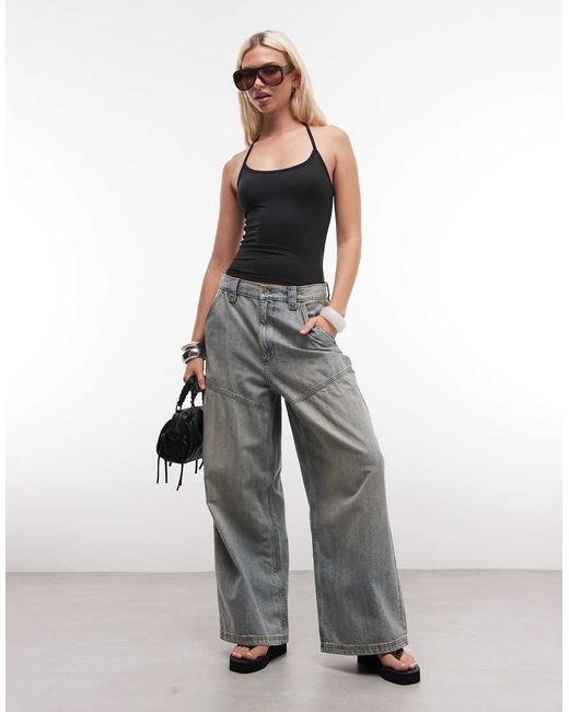 Collusion Black Skinny Strap Halter Neck