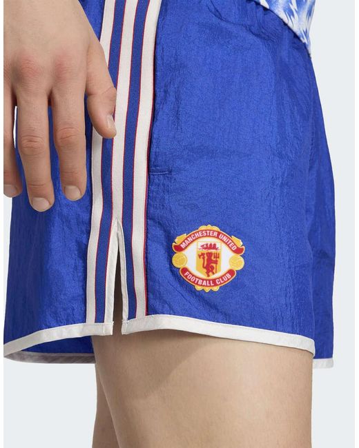 Adidas Originals Blue Manchester United Away Short 90 for men