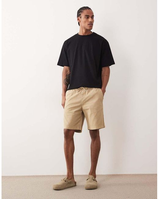 Jack & Jones Blue Textured Drawstring Shorts for men