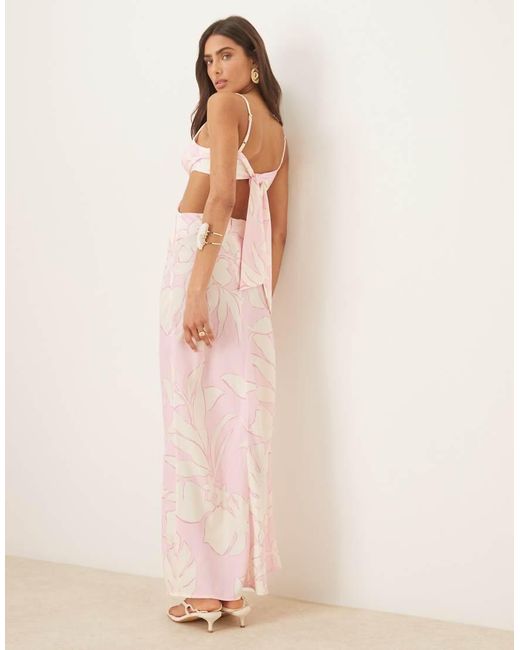 Pretty Lavish Pink Cut-Out Maxi Dress