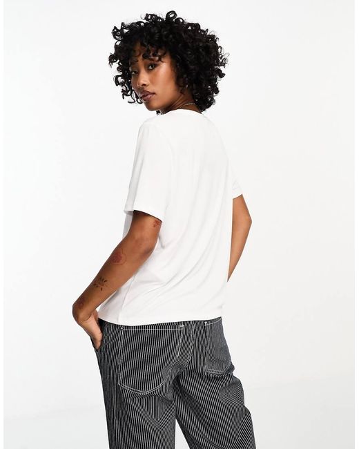 Object White Premium Slinky Touch T-Shirt