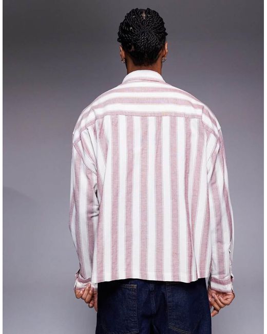 ASOS Recht Oversized Overhemd in het Gray voor heren