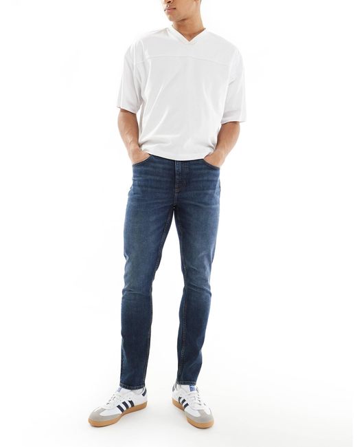 ASOS – eng geschnittene jeans in Blue für Herren