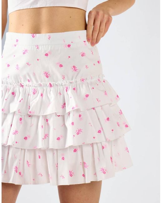 Collective The Label White Rara Mini Skirt