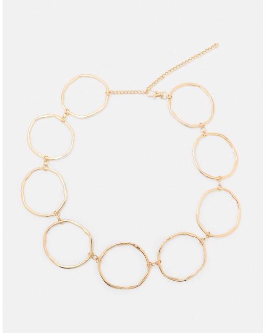 Cintura Dorata A Cerchi di Pull&Bear in Natural