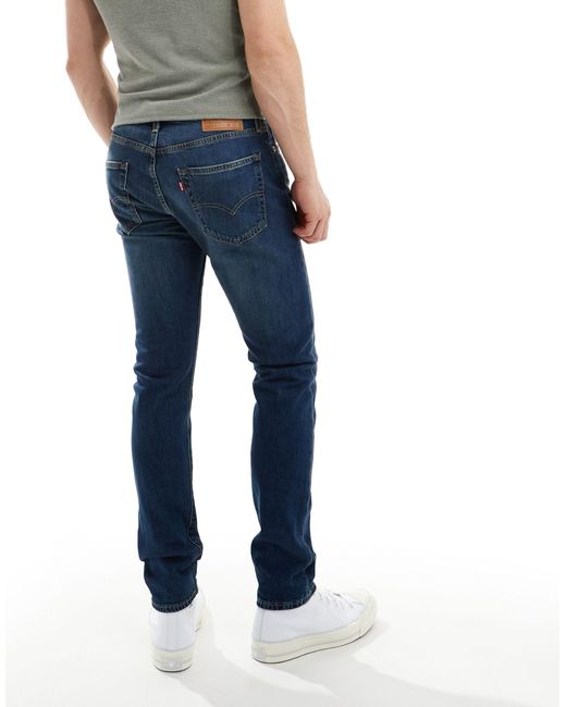 512 - jeans slim affusolati medio di Levi's in Blue da Uomo