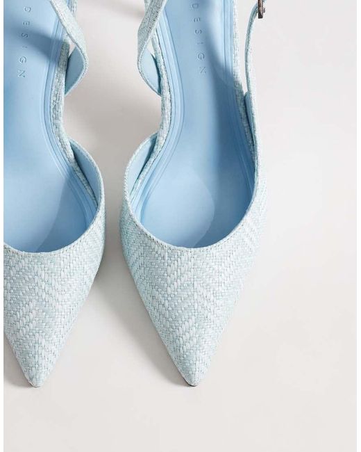 ASOS Blue Polar Slingback Stiletto High Heel Shoes