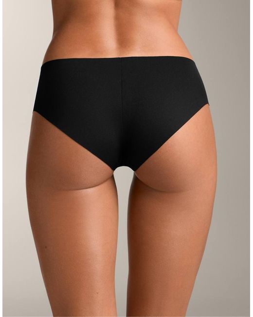 Oysho Black 3 Invisible Polyamide Blend Classic Briefs