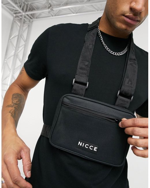 Finess - sac façon harnais avec logo Nicce London pour homme en coloris Black