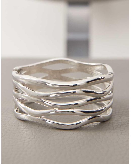 Reclaimed (vintage) Armband Met Geweven Structuur in het Gray