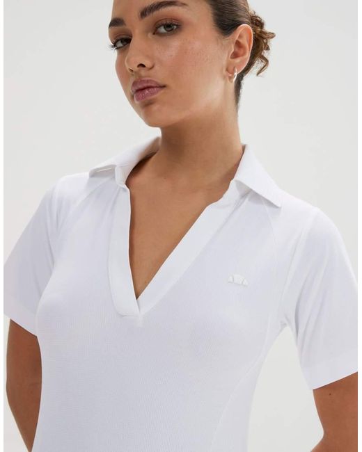 Ellesse White Tulle Ss Polo Shirt