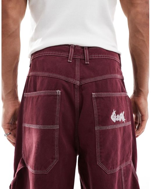 Collusion – weite carpenter-jeans in Red für Herren