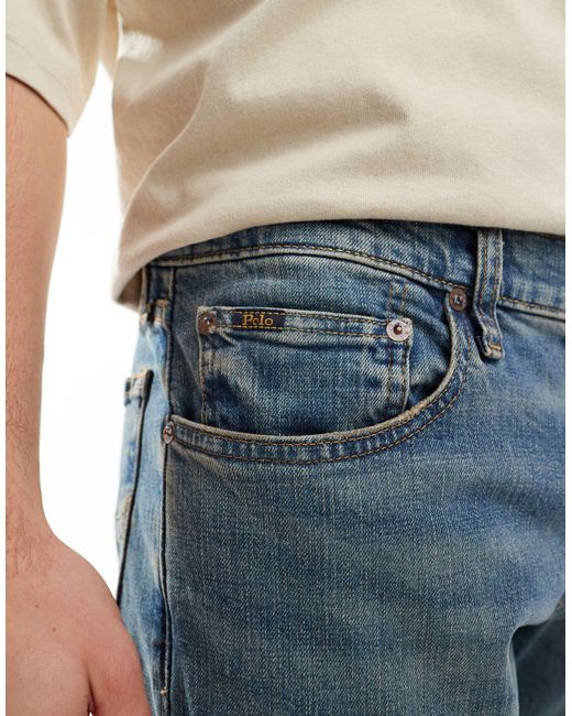 Svarick - jeans dritti a vita bassa lavaggio chiaro di Polo Ralph Lauren in Blue da Uomo