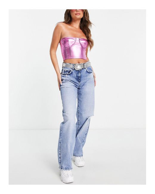 collusion x014 dad jeans in washed black