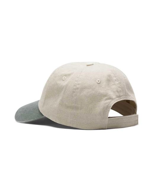 Good For Nothing White Washed Cap With Embroidered Logo for men