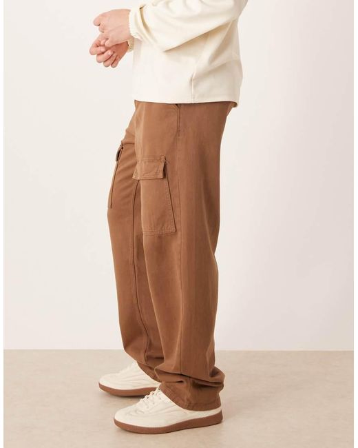 ASOS Natural baggy Cargo Trouser for men